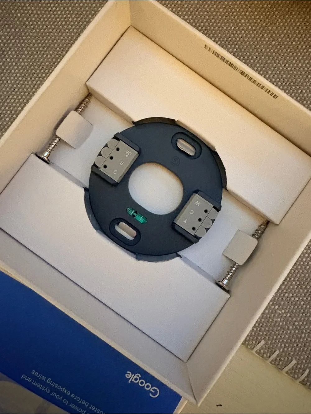 google Nest Thermostat - Charcoal Box with White Labeling